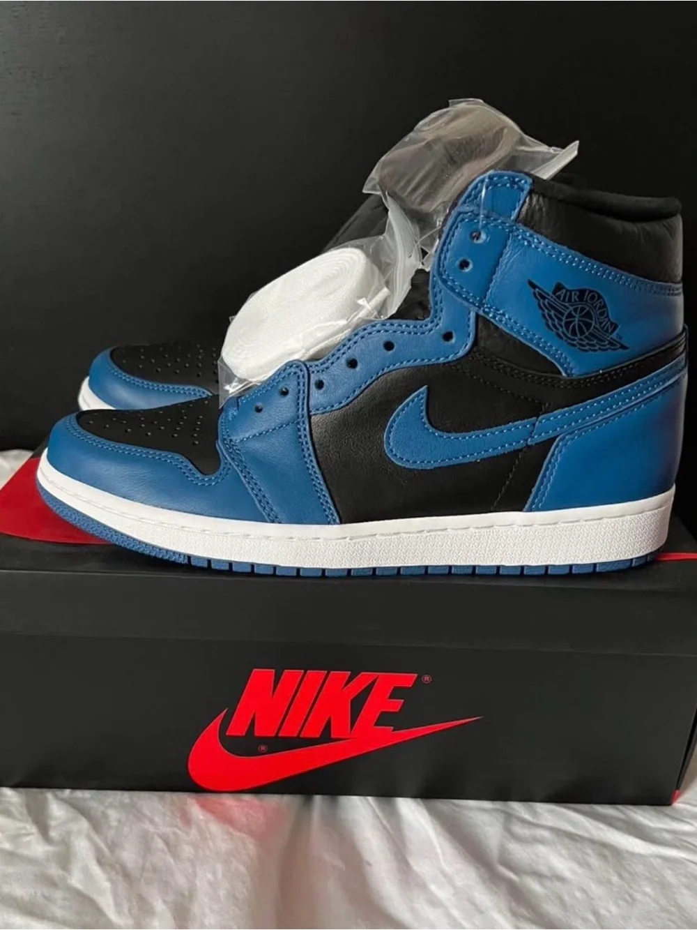 Jordan Retro High-Top in Black and Royal Blue